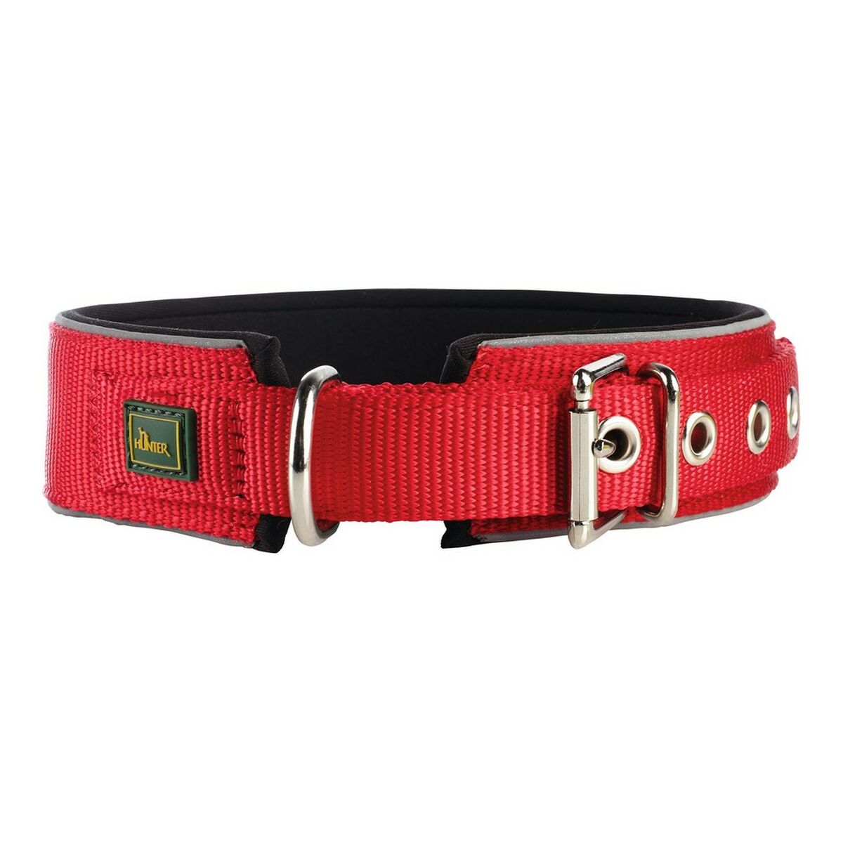 Collar para perro Hunter Neoprene Reflect rojo de 39 a 46 cm - imagen principal