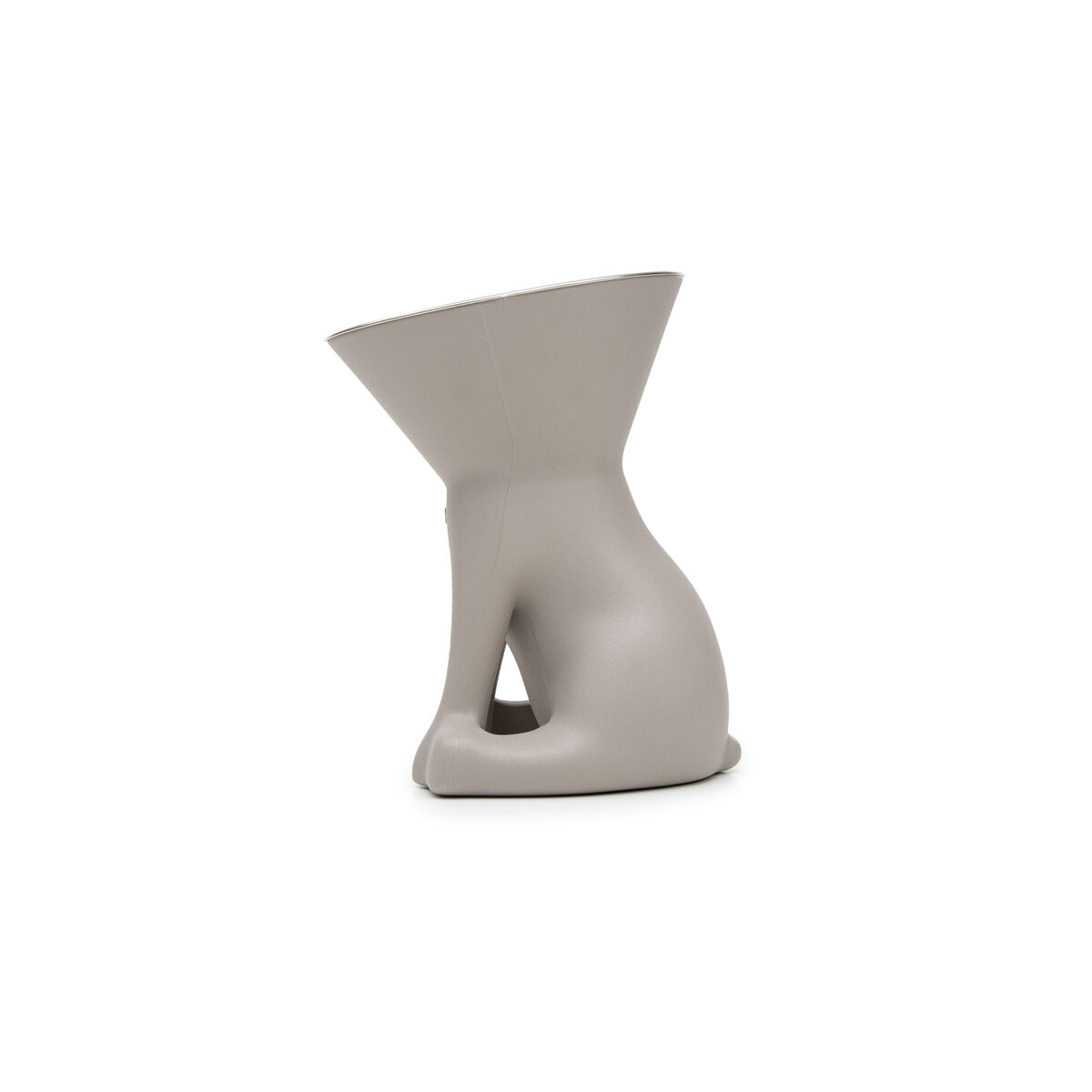 Comedero United Pets Up Elisabeth gris de 1 L con cuenco de acero inoxidable - imagen principal
