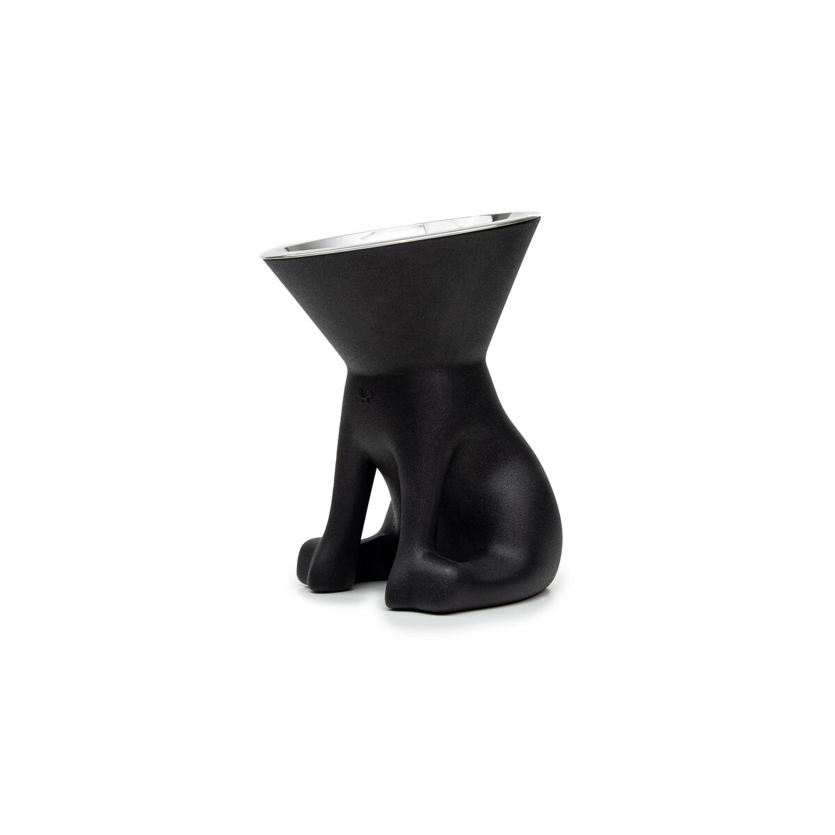 Comedero elevado United Pets Up Elisabeth negro, cuenco de acero inoxidable de 1 litro - imagen principal